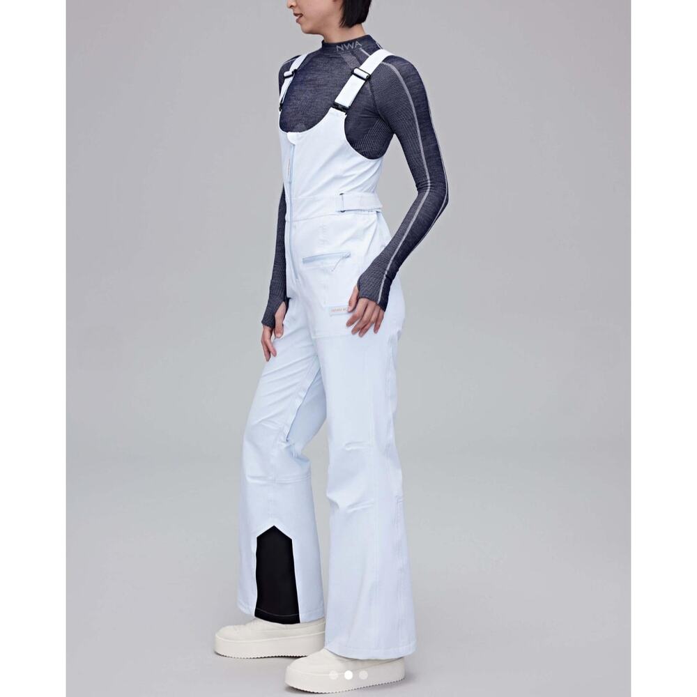 Neiwai Waterproof Windproof Flare Bib Snow Pants Iceland Blue (L) NWT